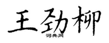 丁謙王勁柳楷書個性簽名怎么寫