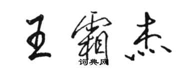 駱恆光王霜傑行書個性簽名怎么寫