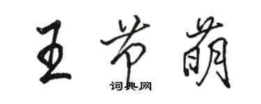 駱恆光王節萌行書個性簽名怎么寫