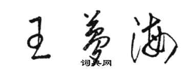 駱恆光王夢海草書個性簽名怎么寫