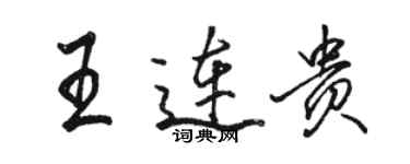 駱恆光王連貴行書個性簽名怎么寫