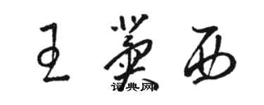 駱恆光王冀西草書個性簽名怎么寫