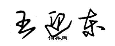 朱錫榮王迎東草書個性簽名怎么寫