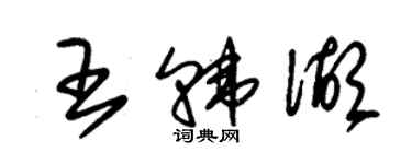 朱錫榮王韓湖草書個性簽名怎么寫