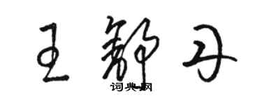 駱恆光王舒丹草書個性簽名怎么寫