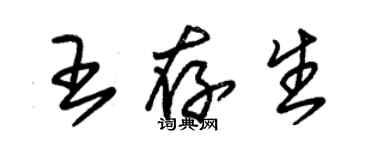 朱錫榮王存生草書個性簽名怎么寫