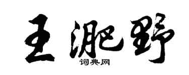 胡問遂王淝野行書個性簽名怎么寫