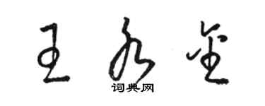 駱恆光王水金草書個性簽名怎么寫