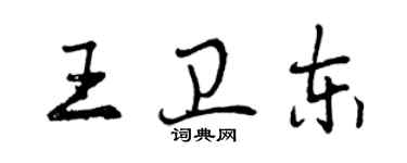 曾慶福王衛東行書個性簽名怎么寫