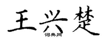 丁謙王興楚楷書個性簽名怎么寫