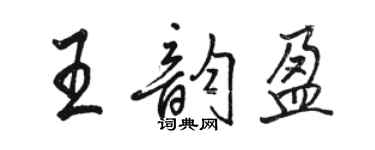 駱恆光王韻盈行書個性簽名怎么寫