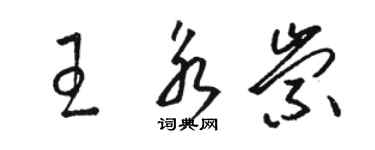 駱恆光王永崇草書個性簽名怎么寫