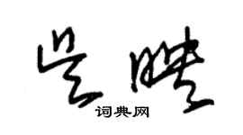 朱錫榮吳映草書個性簽名怎么寫