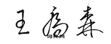 駱恆光王喬森草書個性簽名怎么寫