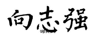 翁闓運向志強楷書個性簽名怎么寫