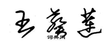 朱錫榮王葵蓮草書個性簽名怎么寫