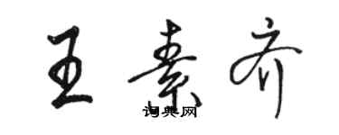 駱恆光王素齊行書個性簽名怎么寫