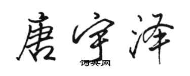 駱恆光唐宇澤行書個性簽名怎么寫