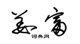 朱錫榮姜富草書個性簽名怎么寫