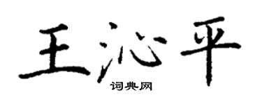 丁謙王沁平楷書個性簽名怎么寫