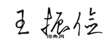 駱恆光王振儉草書個性簽名怎么寫