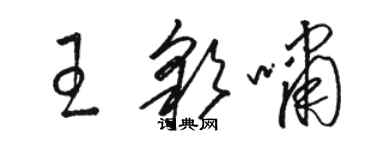駱恆光王彩嘯草書個性簽名怎么寫