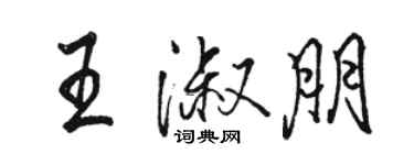 駱恆光王淑朋行書個性簽名怎么寫