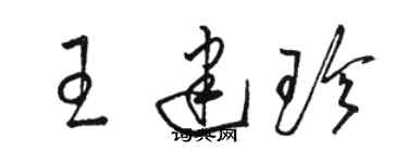 駱恆光王建珍草書個性簽名怎么寫