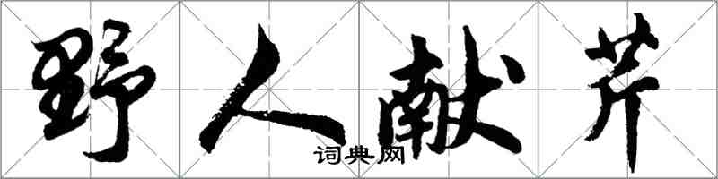 胡問遂野人獻芹行書怎么寫