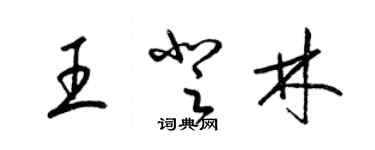 梁錦英王登林草書個性簽名怎么寫