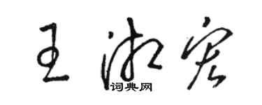 駱恆光王湘宏草書個性簽名怎么寫