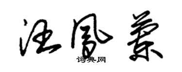 朱錫榮汪鳳蘭草書個性簽名怎么寫