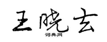 曾慶福王曉玄行書個性簽名怎么寫