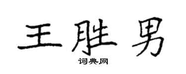 袁強王勝男楷書個性簽名怎么寫