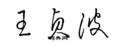 駱恆光王貞波草書個性簽名怎么寫