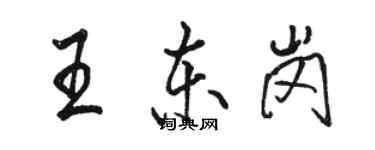 駱恆光王東崗行書個性簽名怎么寫