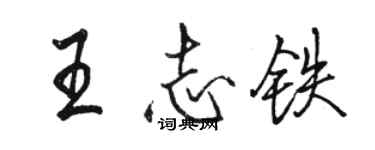 駱恆光王志鐵行書個性簽名怎么寫