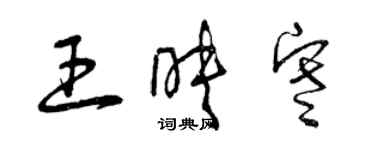 曾慶福王映寒草書個性簽名怎么寫