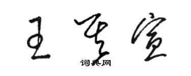 駱恆光王其宣草書個性簽名怎么寫