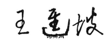 駱恆光王進坡草書個性簽名怎么寫