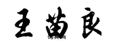 胡問遂王苗良行書個性簽名怎么寫