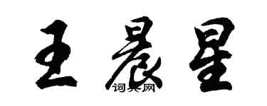 胡問遂王晨星行書個性簽名怎么寫