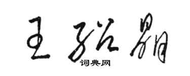 駱恆光王紹晶草書個性簽名怎么寫