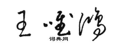 駱恆光王唯鴻草書個性簽名怎么寫