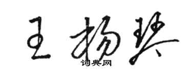 駱恆光王楊琴草書個性簽名怎么寫