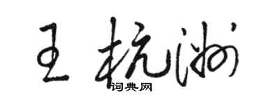駱恆光王杭洲草書個性簽名怎么寫