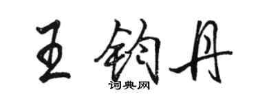 駱恆光王鈞丹行書個性簽名怎么寫