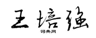 曾慶福王培強行書個性簽名怎么寫