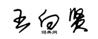 朱錫榮王向賢草書個性簽名怎么寫