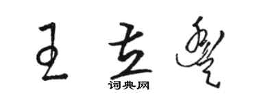 駱恆光王立豐草書個性簽名怎么寫